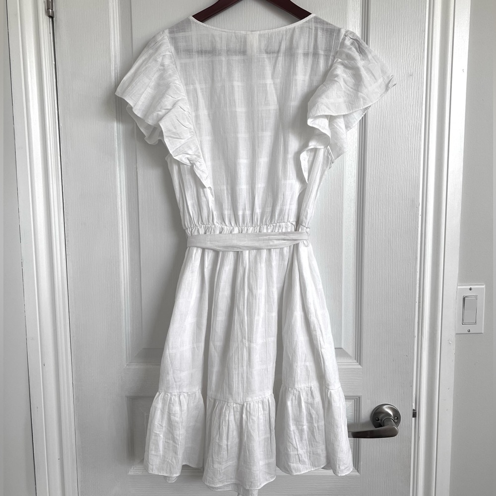 NWOT H&M Linen Ruffle Dress - Picture 4 of 6